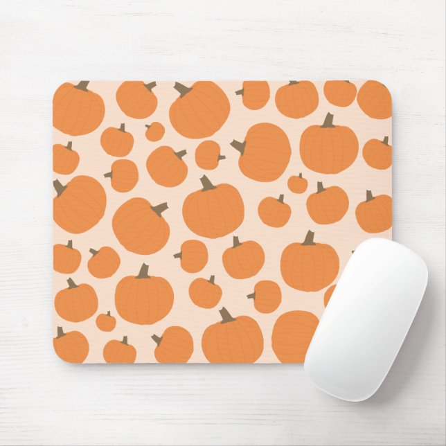 Pumpkin Pattern Mouse Pad (With Mouse)