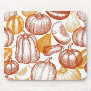 Pumpkin pattern mouse pad