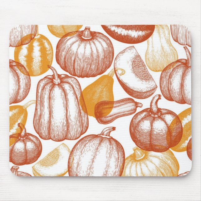 Pumpkin pattern mouse pad (Front)
