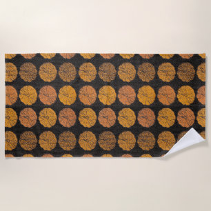 Pumpkin Pattern Orange Beach Towel
