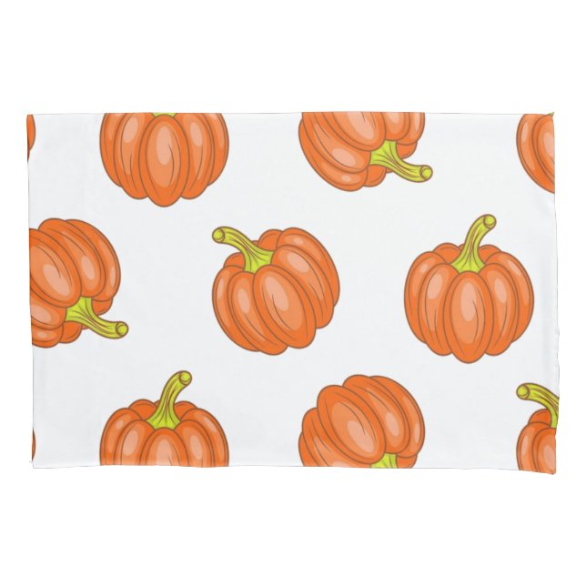 Pumpkin pattern pillowcase (Front)