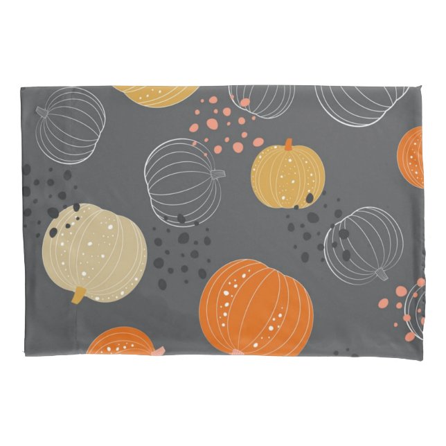 Pumpkin pattern pillowcase (Front)
