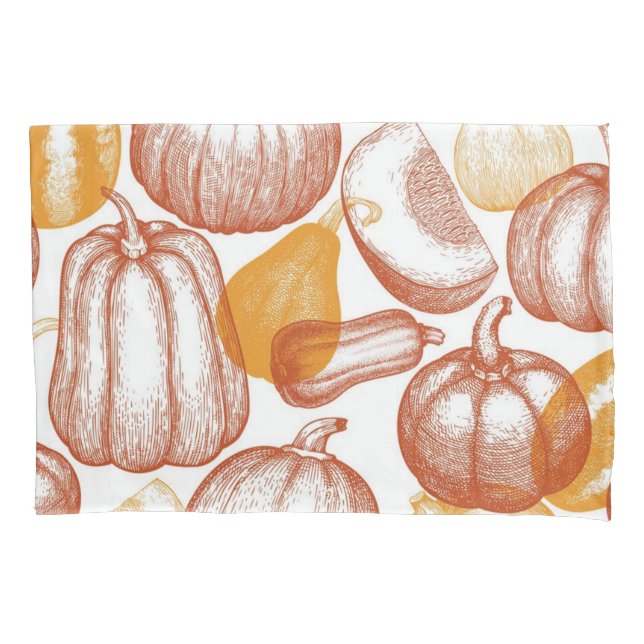 Pumpkin pattern pillowcase (Front)