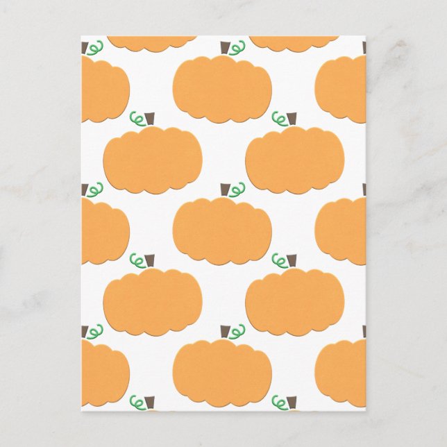 Pumpkin Pattern   Postcard (Front)