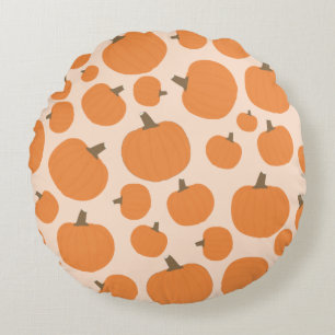 Pumpkin Pattern Round Cushion