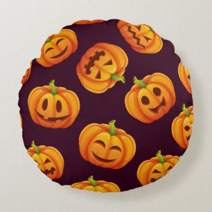 Pumpkin pattern round cushion
