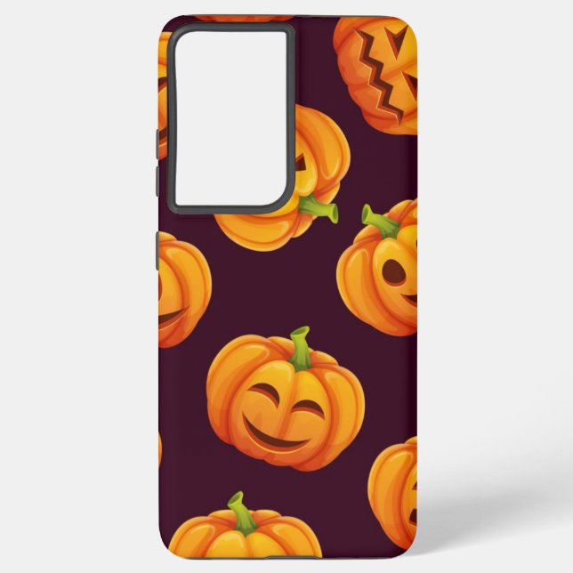 Pumpkin pattern samsung galaxy s21 ultra case (Back)
