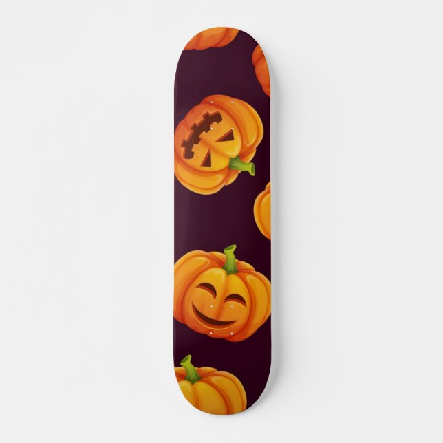 Pumpkin pattern skateboard (Front)