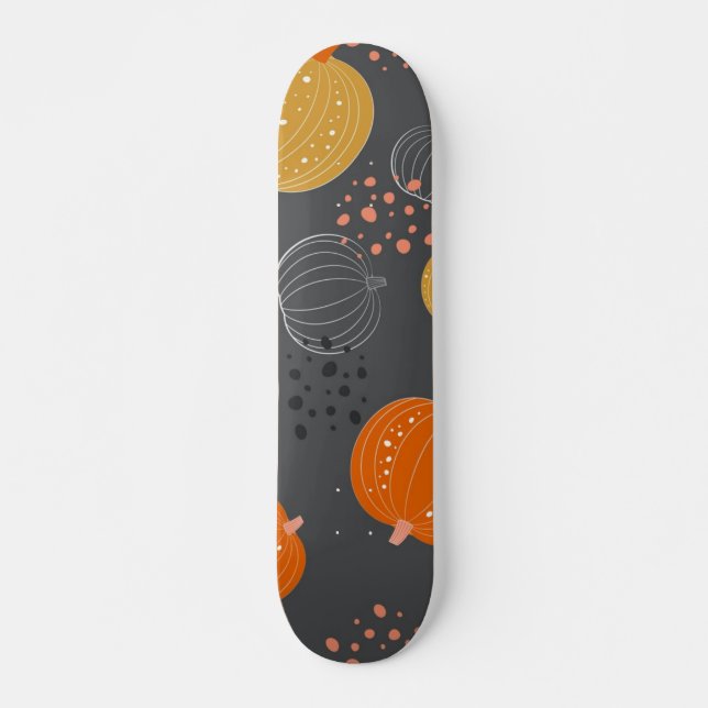 Pumpkin pattern skateboard (Front)