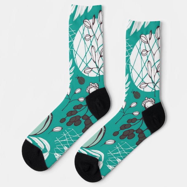 Pumpkin pattern socks (Left)