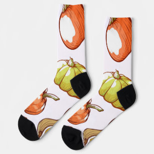 Pumpkin pattern socks
