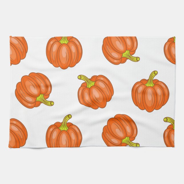 Pumpkin pattern tea towel (Horizontal)