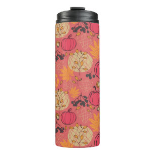 Pumpkin pattern thermal tumbler