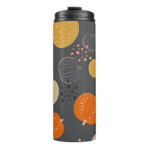 Pumpkin pattern thermal tumbler
