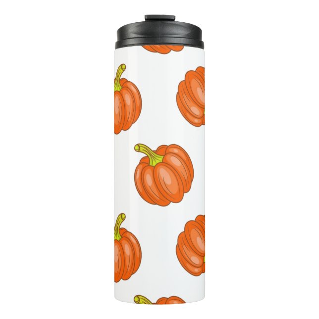 Pumpkin pattern thermal tumbler (Front)