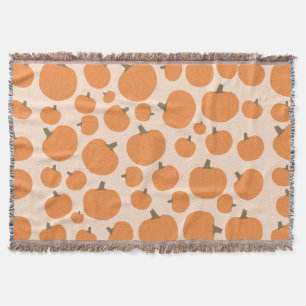 Pumpkin Pattern Throw Blanket
