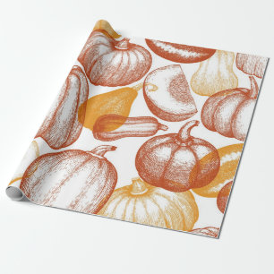 Pumpkin pattern wrapping paper