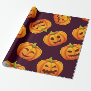 Pumpkin pattern wrapping paper