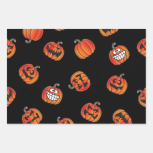 Pumpkin pattern wrapping paper sheet