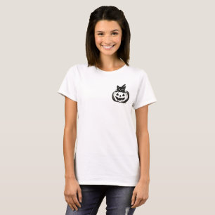 Pumpkin Peek – Black Cat Halloween Design on  T-Shirt