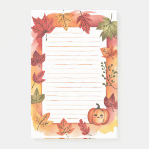 Pumpkin Peek & Leafy Glow Post-it Notes