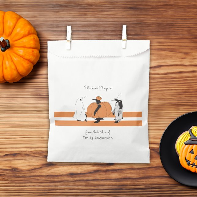Pumpkin Penguin Funny Halloween Favour Bag (Creator Uploaded)