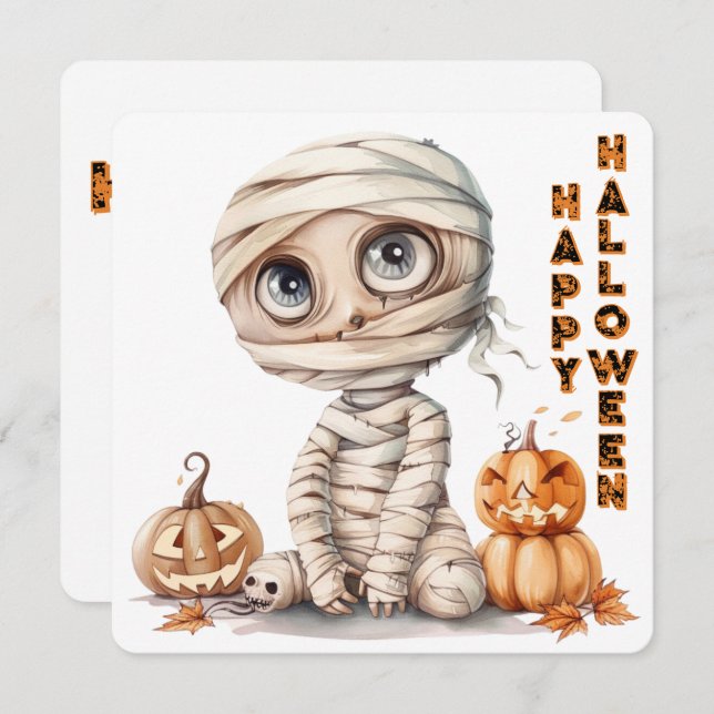 Pumpkin Perch – Mummy in the Autumn Dust (Front/Back)