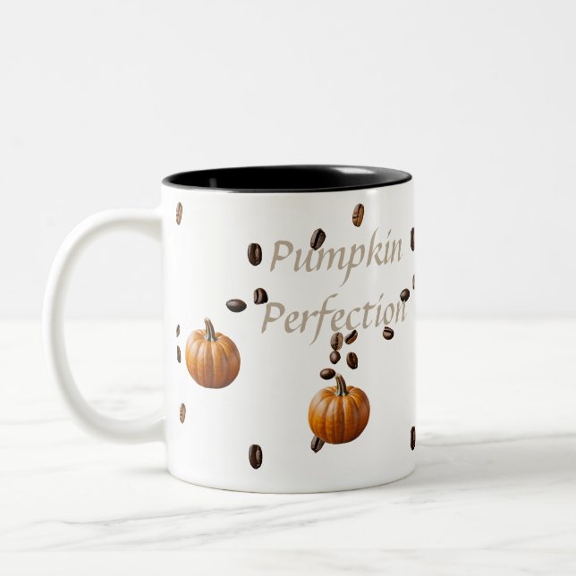 Pumpkin Perfection Two-Tone Coffee Mug (Left)