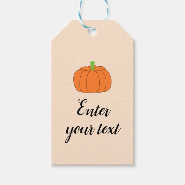 Pumpkin Personalised Gift Tags (Front)