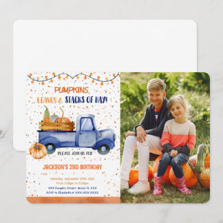 Pumpkin Photo Invitation