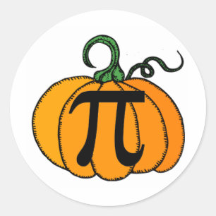 Pumpkin Pi Classic Round Sticker