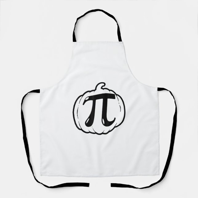 Pumpkin Pi Funny Math Halloween & Thanksgiving Pum Apron (Front)