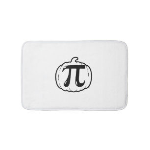 Pumpkin Pi Funny Math Halloween & Thanksgiving Pum Bath Mat