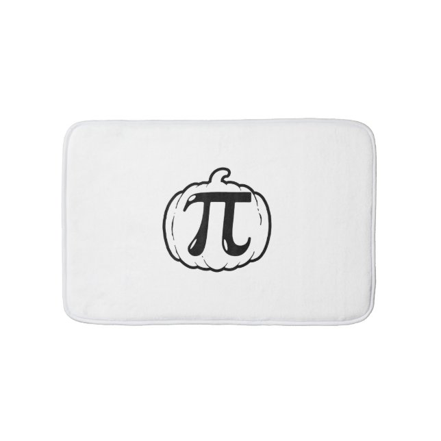 Pumpkin Pi Funny Math Halloween & Thanksgiving Pum Bath Mat (Front)