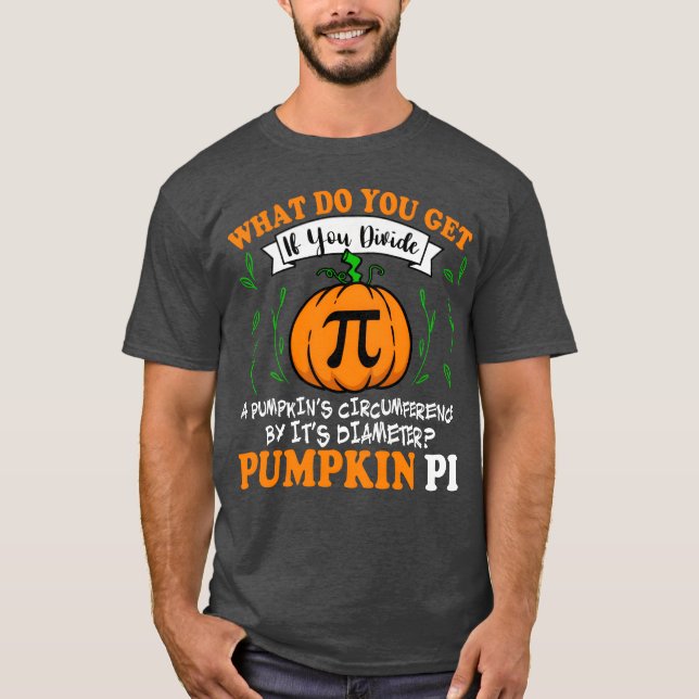 Pumpkin Pi Halloween Math gift T-Shirt (Front)