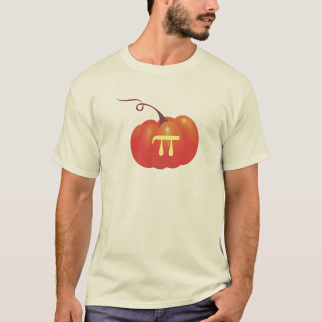 Pumpkin Pi Math Teacher Fall Thanksgiving Geek T-Shirt (Front)