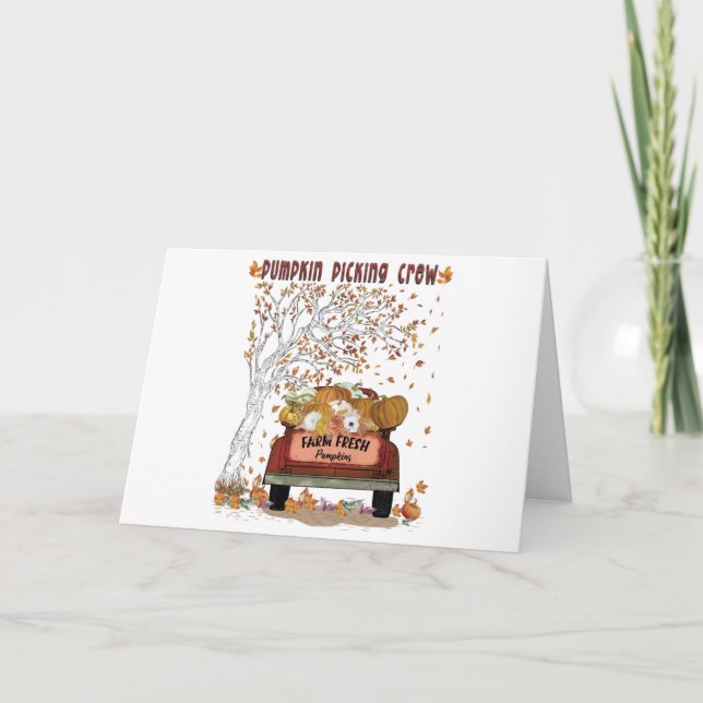 Pumpkin Picking Crew  Card (Front)