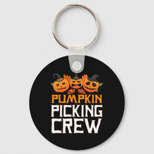Pumpkin Picking Crew Halloween Family Matching Key Ring