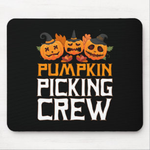 Pumpkin Picking Crew Halloween Family Matching Mouse Pad