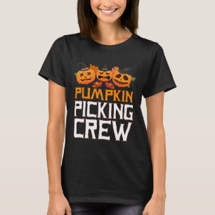 Pumpkin Picking Crew Halloween Family Matching  T-Shirt
