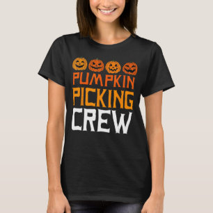 Pumpkin Picking Crew Jack O' Lantern Pumpkin Hallo T-Shirt
