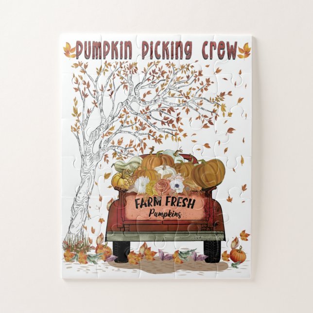 Pumpkin Picking Crew Jigsaw Puzzle (Vertical)