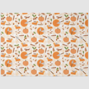 Pumpkin Pie Autumn Fall Pattern Tissue Paper