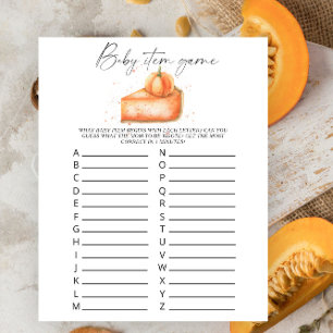 Pumpkin pie - Baby Item Game. Baby Shower Game