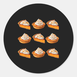Pumpkin Pie Buffet Thanksgiving Ugly Costume  Classic Round Sticker