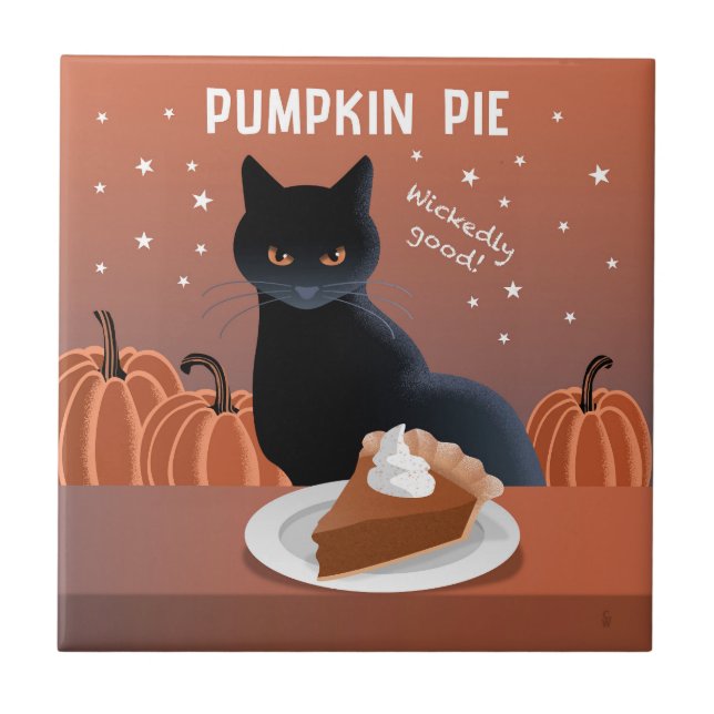Pumpkin Pie Ceramic Tile (Front)