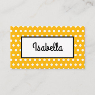 Pumpkin Pie Colour and White Dot Matching Theme Place Card