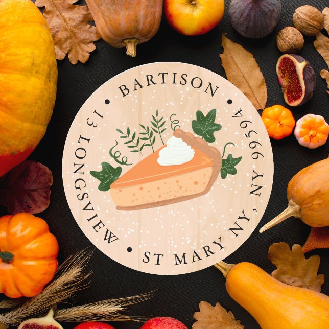 Pumpkin pie company Classic Round Sticker (Creator Uploaded)