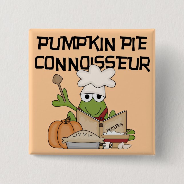 Pumpkin Pie Connoisseur Tshirts and Gifts 15 Cm Square Badge (Front)