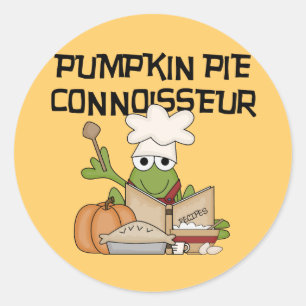 Pumpkin Pie Connoisseur Tshirts and Gifts Classic Round Sticker